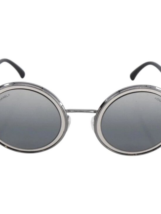 CHANEL Sunglasses metal Black CC Auth 166249V main image 5